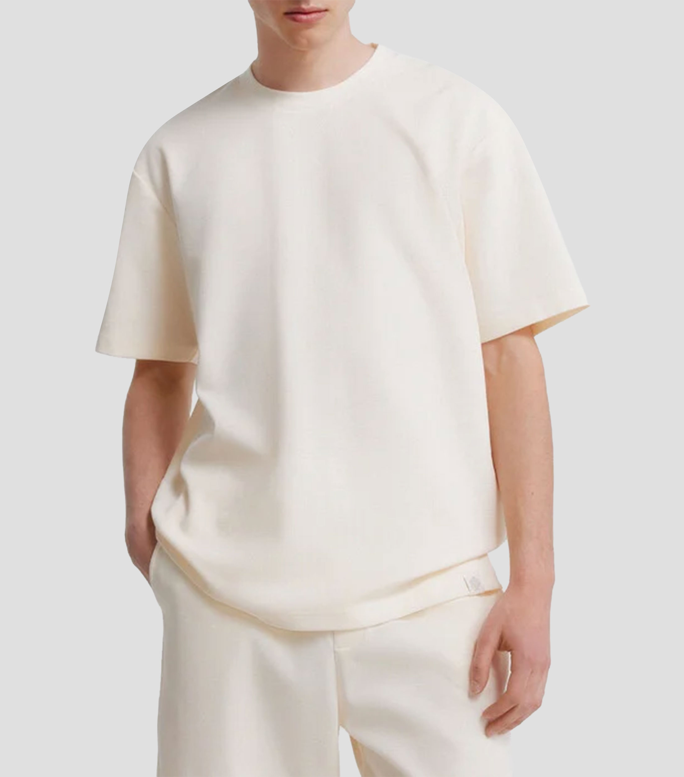 Playera cuello redondo manga corta lisa Hombre